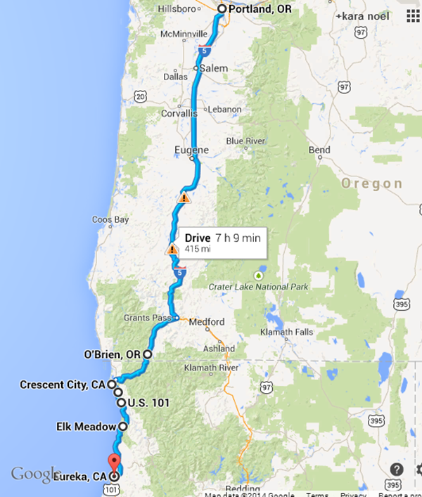 Rest Stop Route Down the West Coast - RV travel with kids